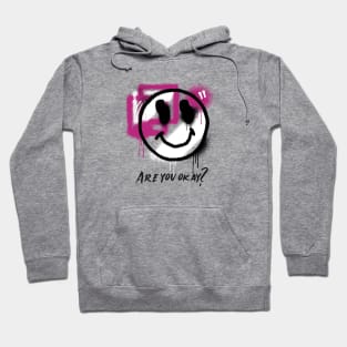 Smile face “Are you okay”? Grunge aesthetic Hoodie